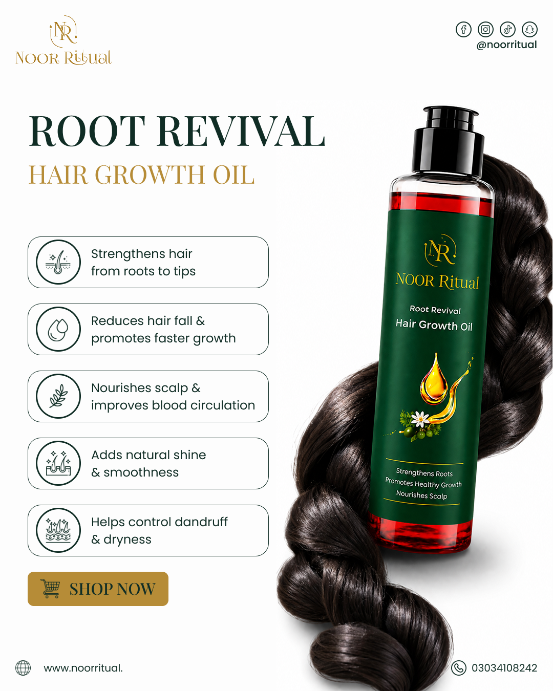 Noor Ritual Hair Oil 200ml — Deeper Hydration, Longer Lasting - Image 2