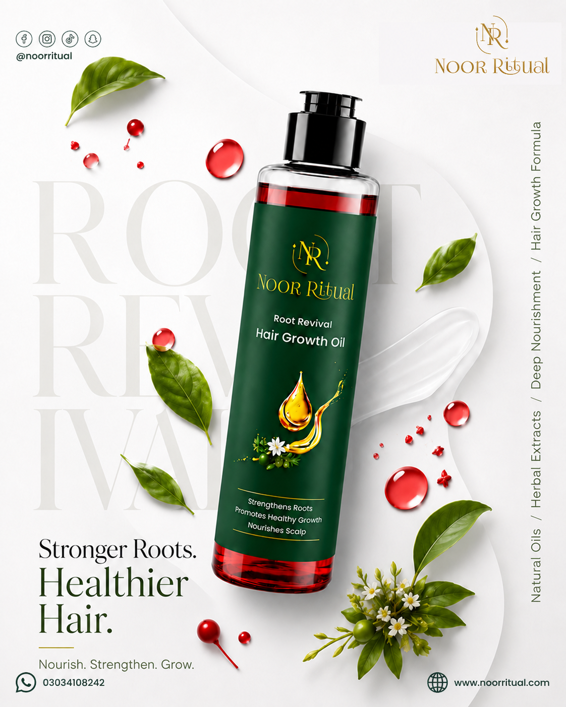 Noor Ritual Hair Oil 200ml — Deeper Hydration, Longer Lasting - Image 3