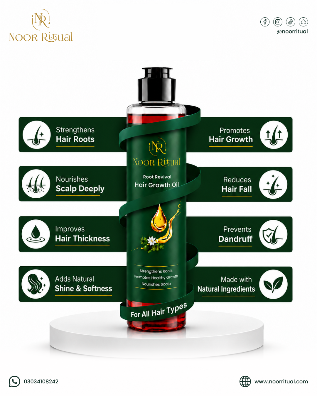 Noor Ritual Hair Oil 200ml — Deeper Hydration, Longer Lasting - Image 4